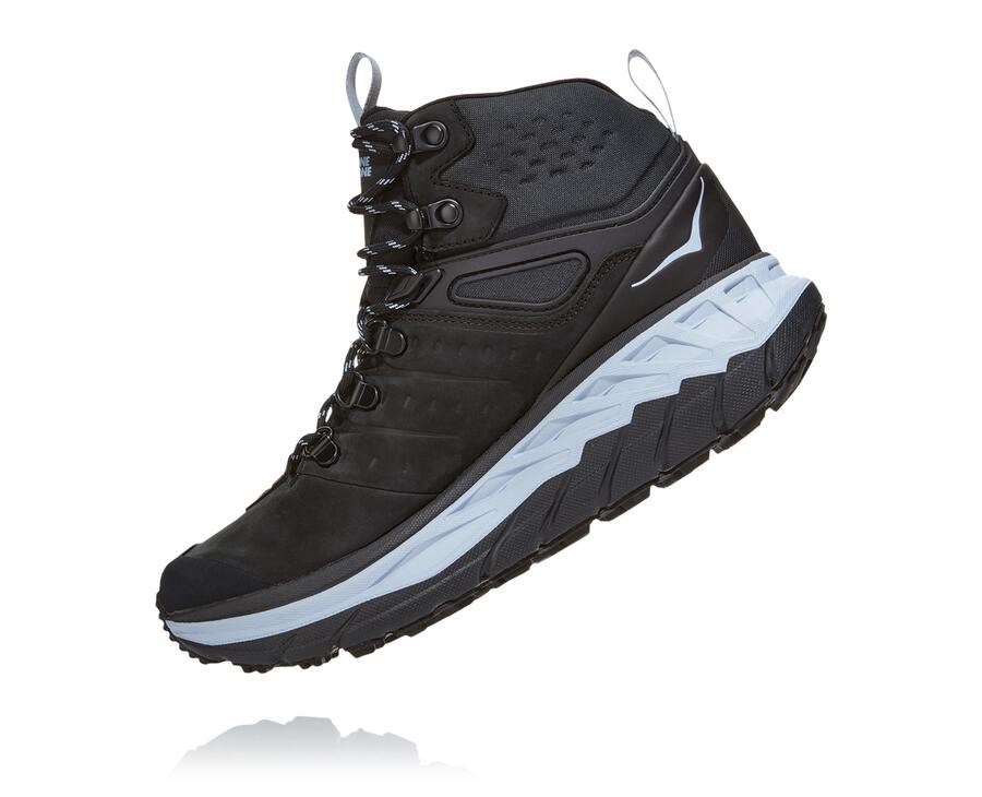 Hoka Australia One One Stinson Mid GORE-TEX - Womens Hiking Boots Black - OKSGV-3162